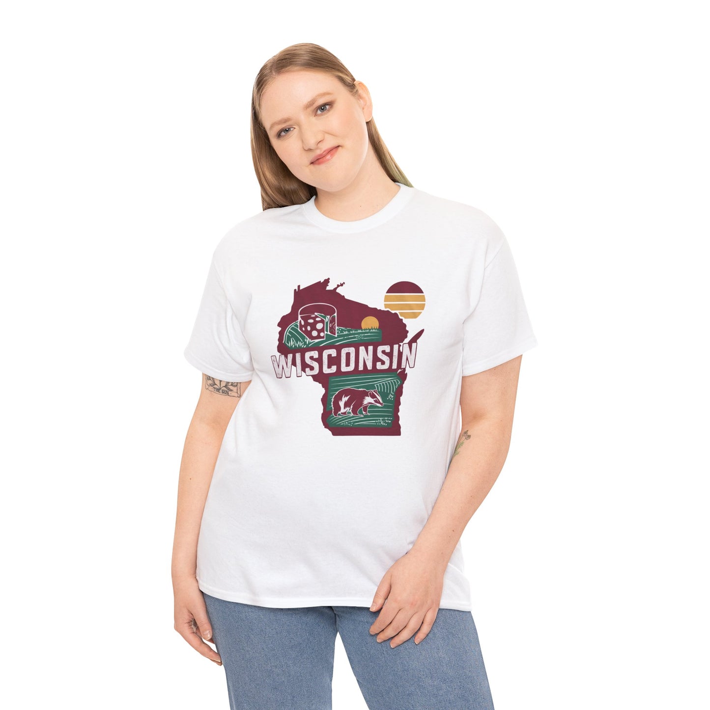 Wisconsin Unisex Heavy Cotton Tee