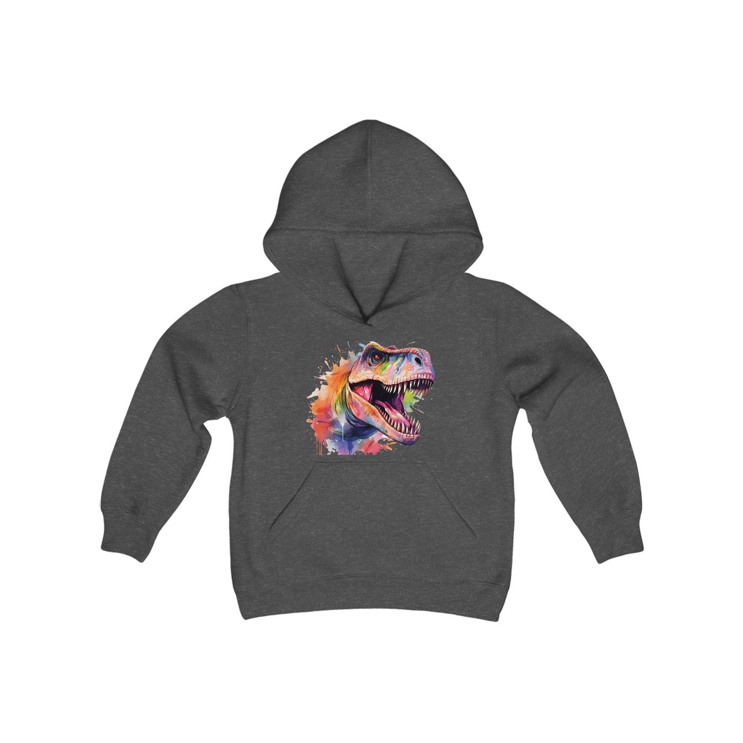 Water color dinosaur Youth Hooded Sweatshirt