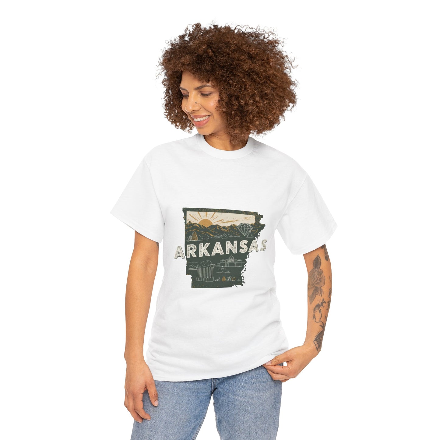 Arkansas Unisex Heavy Cotton Tee