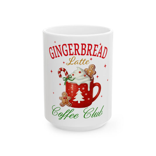 Gingerbread Ceramic Mug, (15oz)