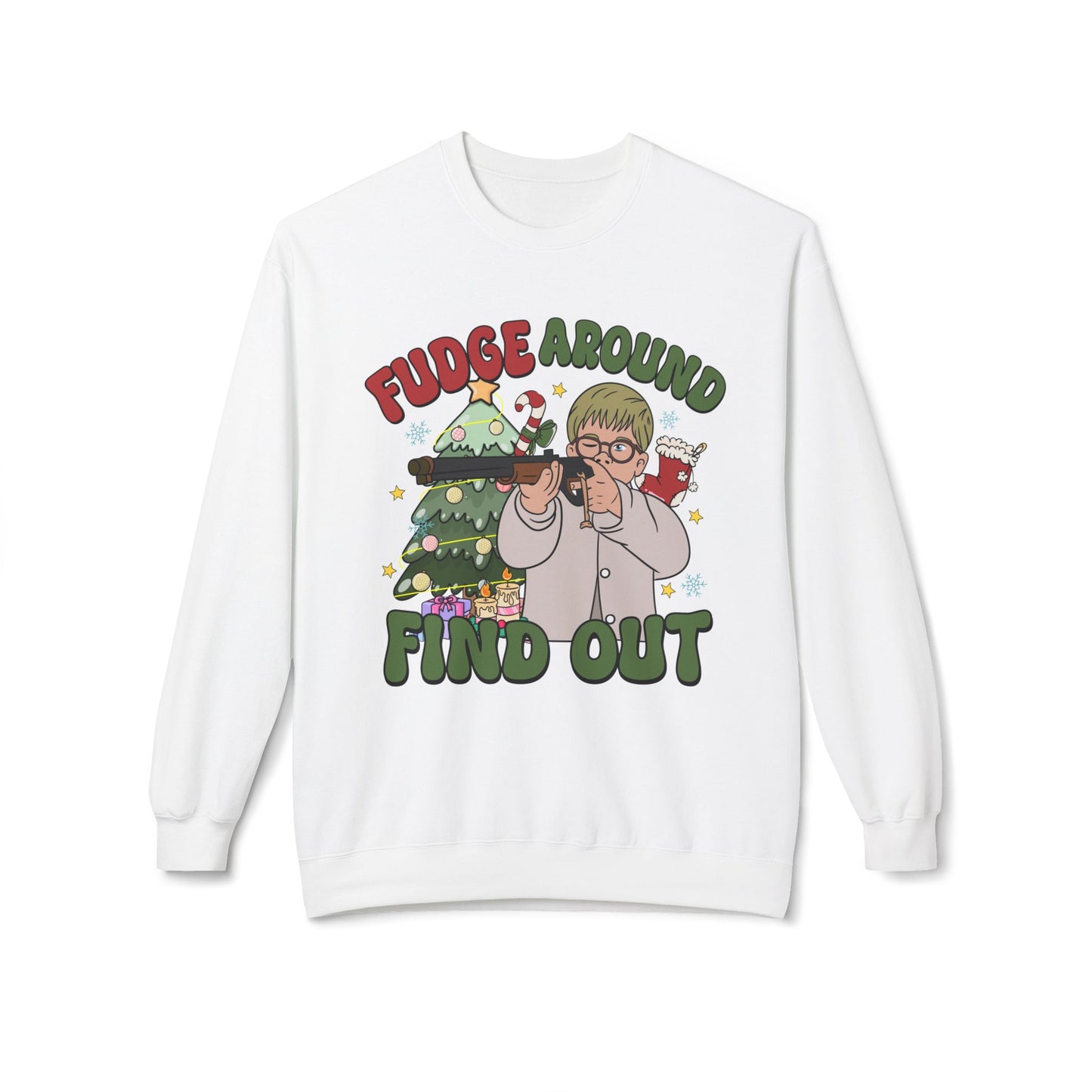 Fudge around and find out Unisex Midweight Softstyle Fleece Crewneck Sweatshirt