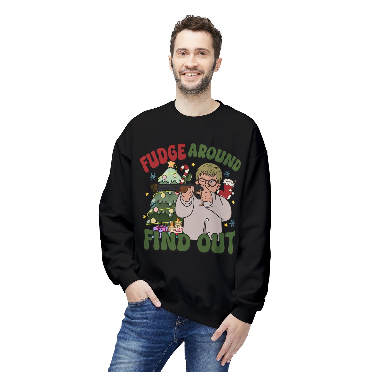 Fudge around and find out Unisex Midweight Softstyle Fleece Crewneck Sweatshirt