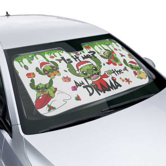 Green stitch Car Sun Shades