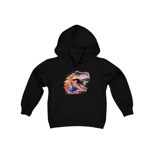 Water color dinosaur Youth Hooded Sweatshirt