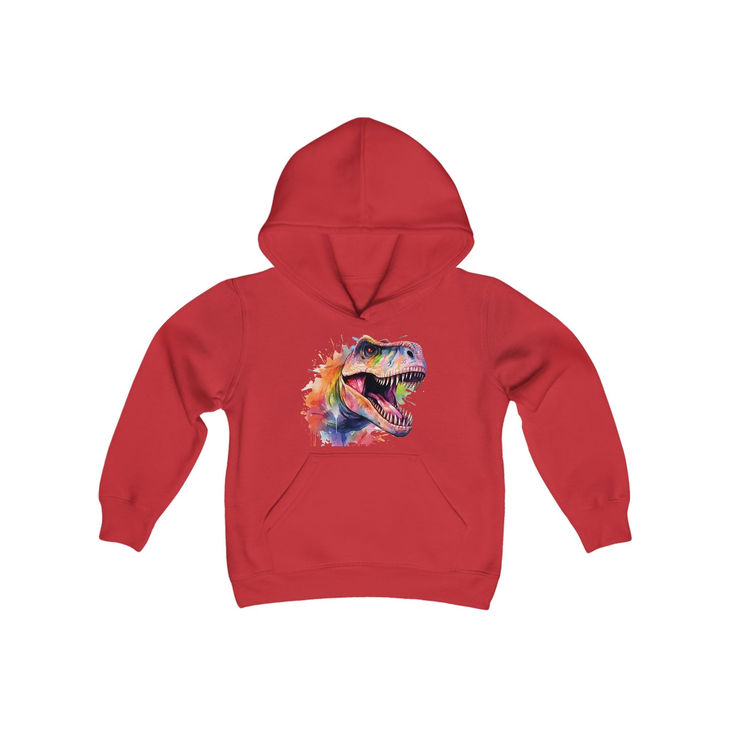 Water color dinosaur Youth Hooded Sweatshirt