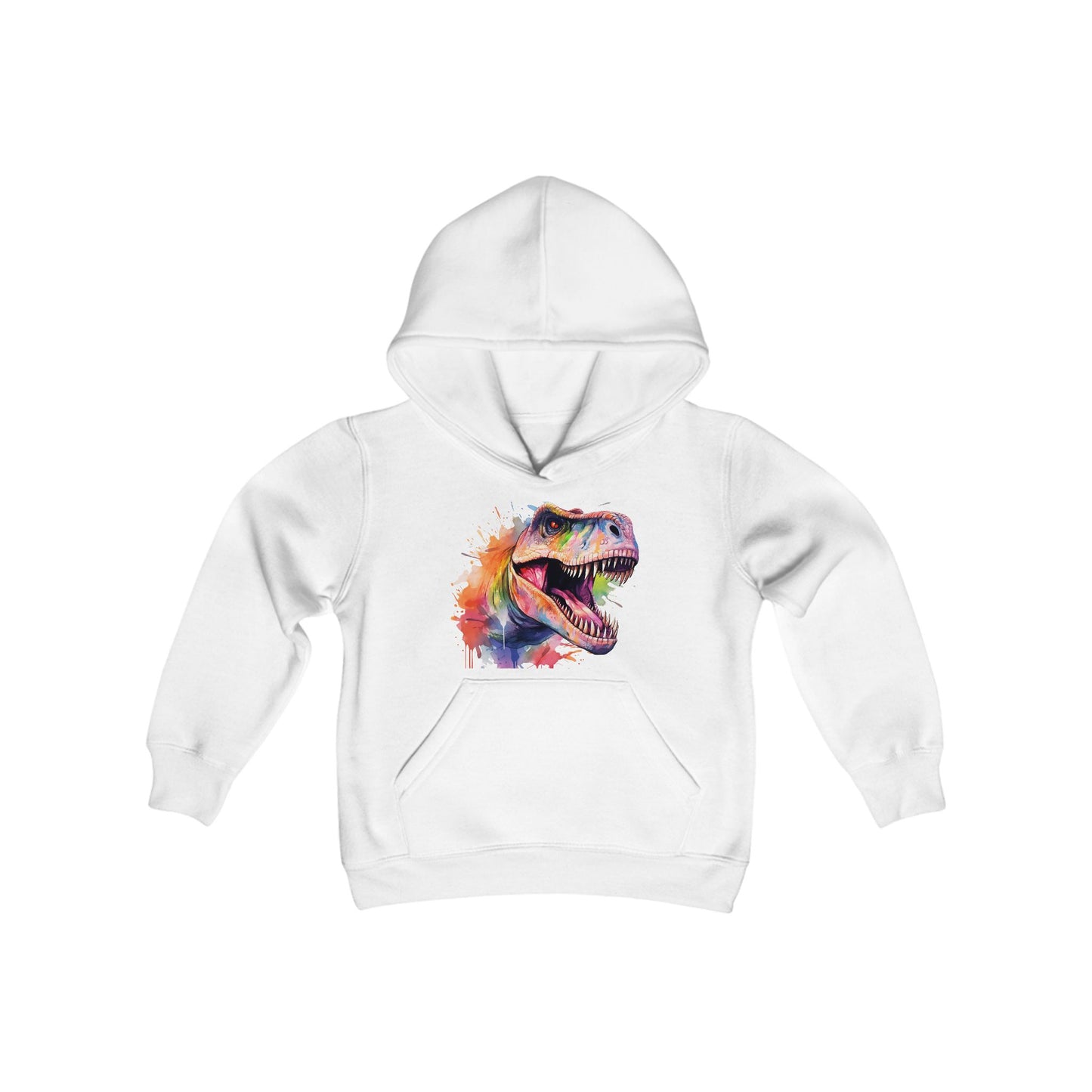 Water color dinosaur Youth Hooded Sweatshirt