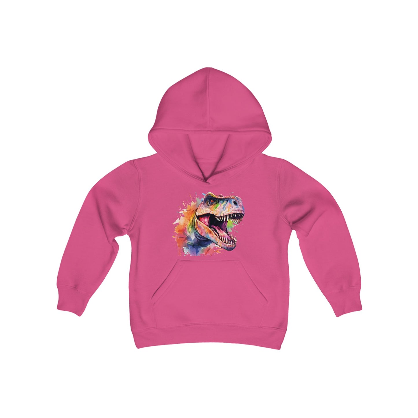 Water color dinosaur Youth Hooded Sweatshirt