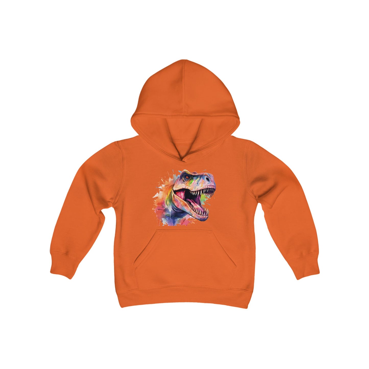 Water color dinosaur Youth Hooded Sweatshirt