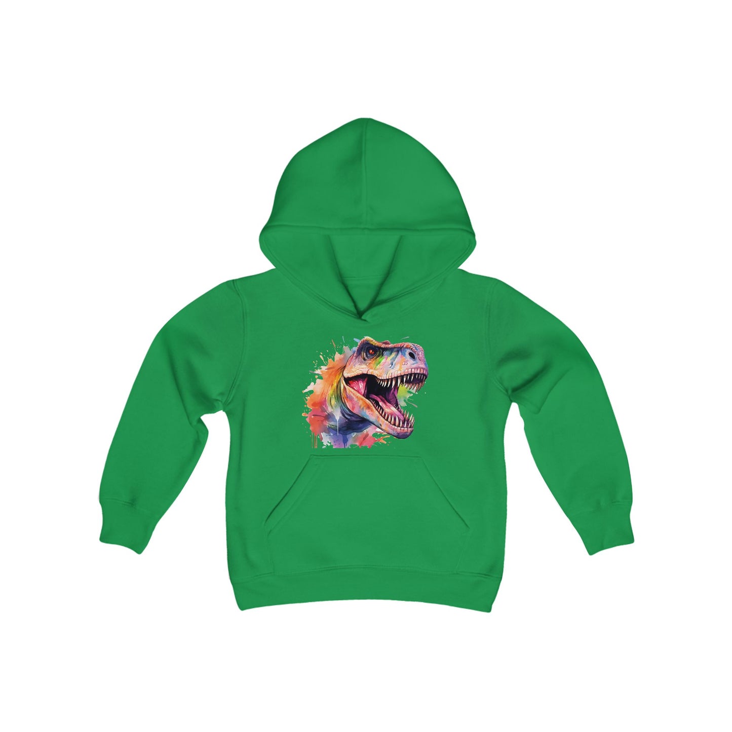 Water color dinosaur Youth Hooded Sweatshirt