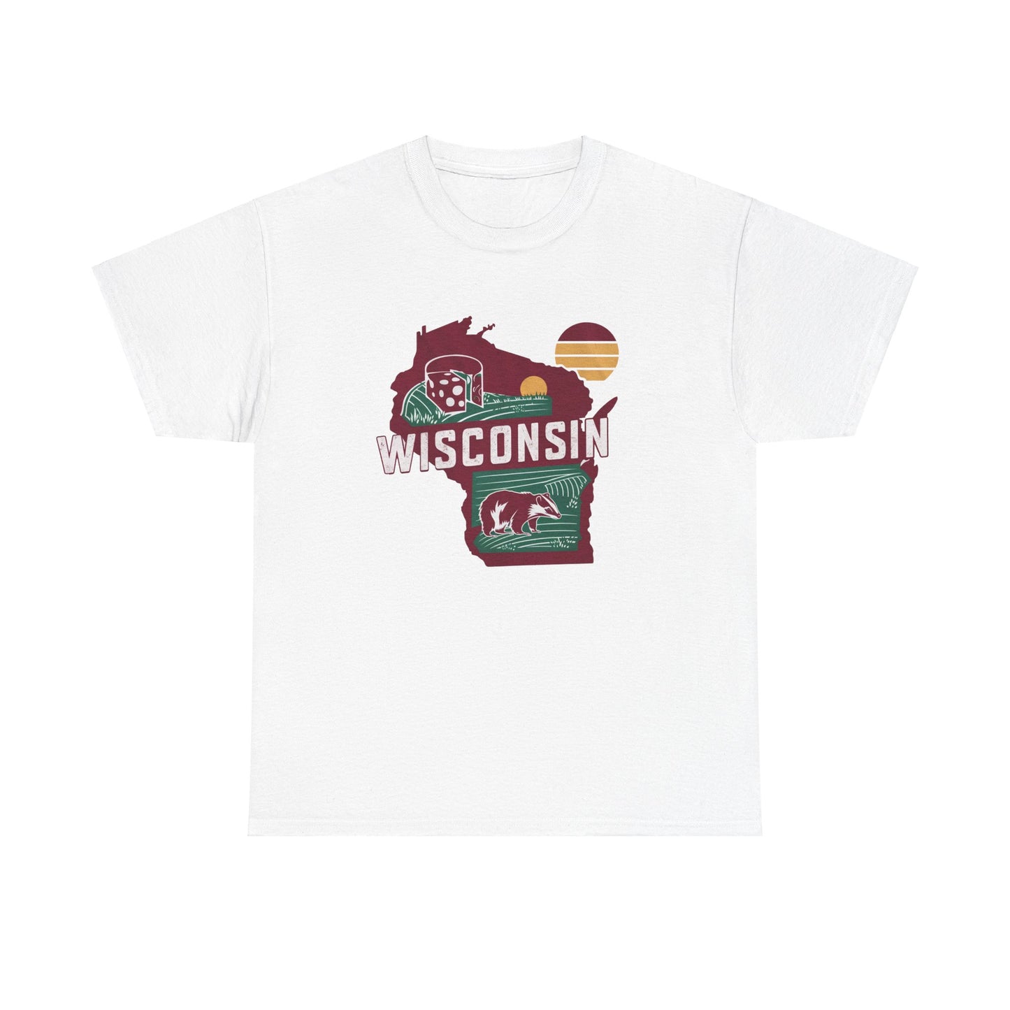 Wisconsin Unisex Heavy Cotton Tee