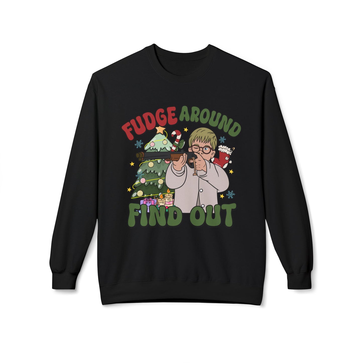 Fudge around and find out Unisex Midweight Softstyle Fleece Crewneck Sweatshirt