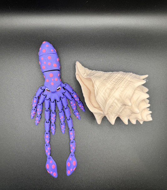 Articulated Squid with shell
